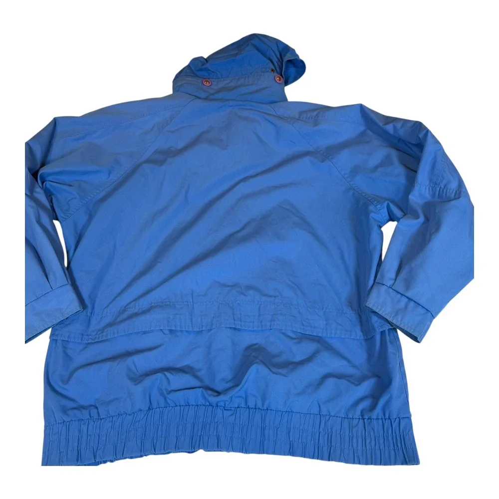 Vintage Innovations by MG Blue‎ Windbreaker Jacket Women's Retro 80s 90s Pockets